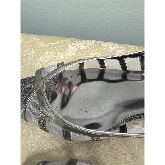 J Renee Rebekah Slingback Kitten Heels Size 8.5 Sparkly Embellished Formal Shoes - Picture 7 of 13